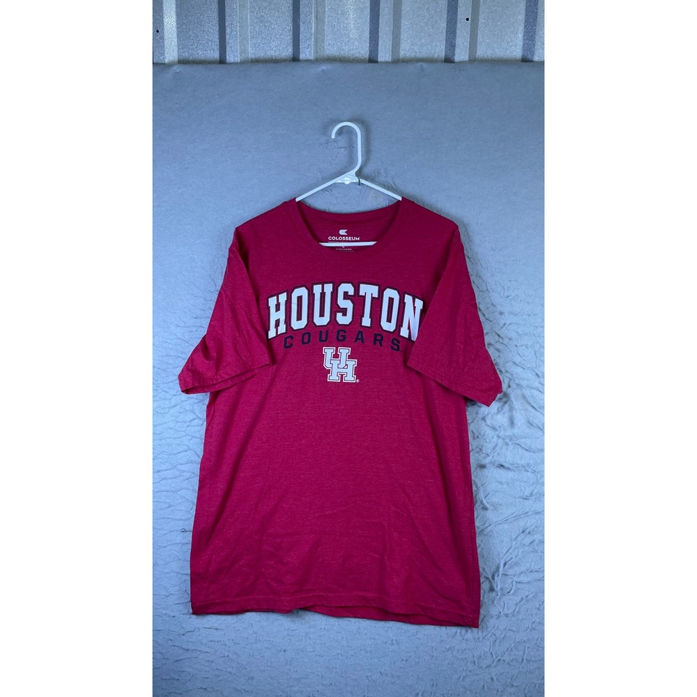 Colosseum T-Shirt Mens Large Red Excellent Houston Cougars NCAA Graphic Tee